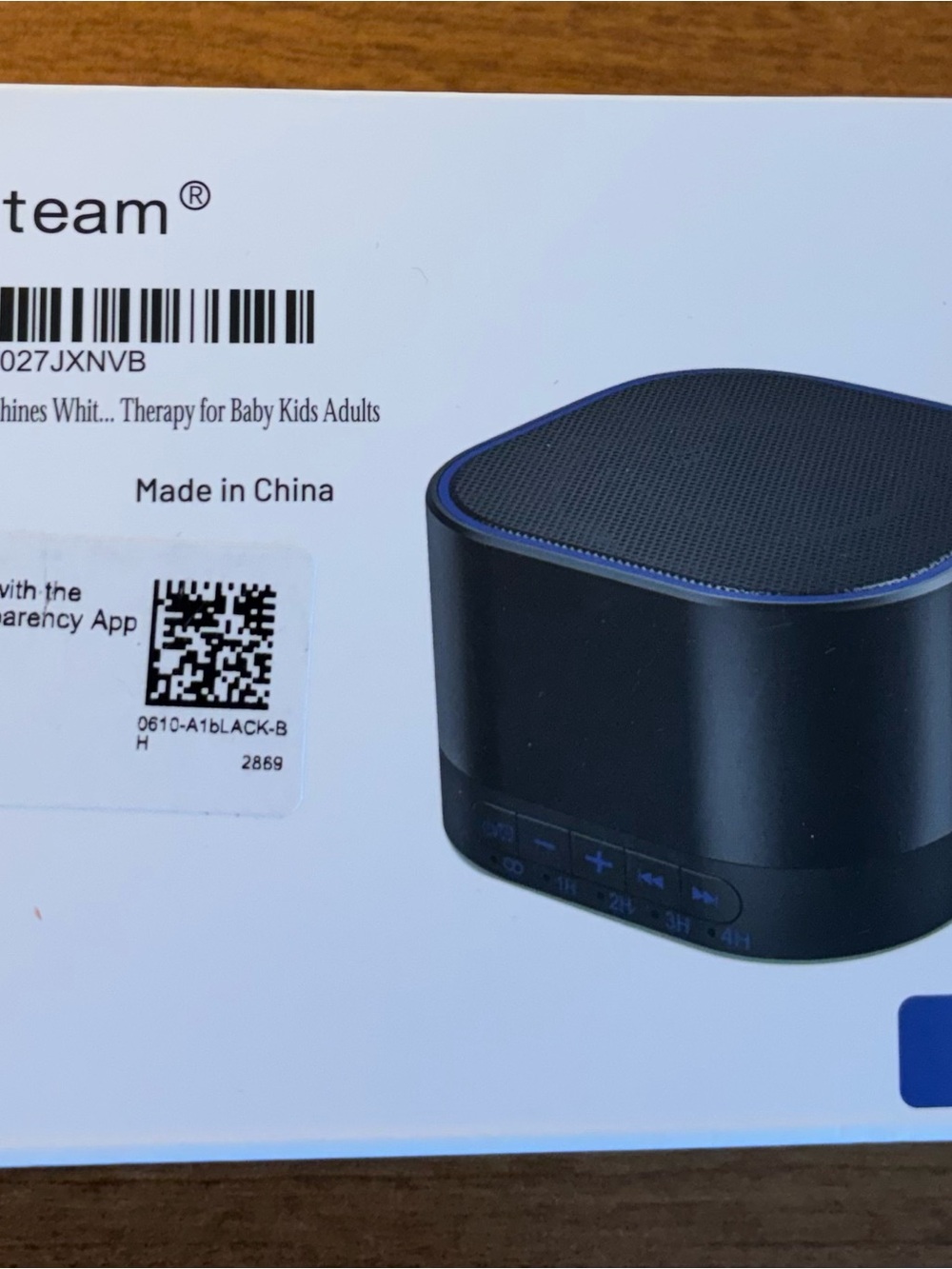 Magic Portable Bluetooth Speaker in Black with Blue Trim